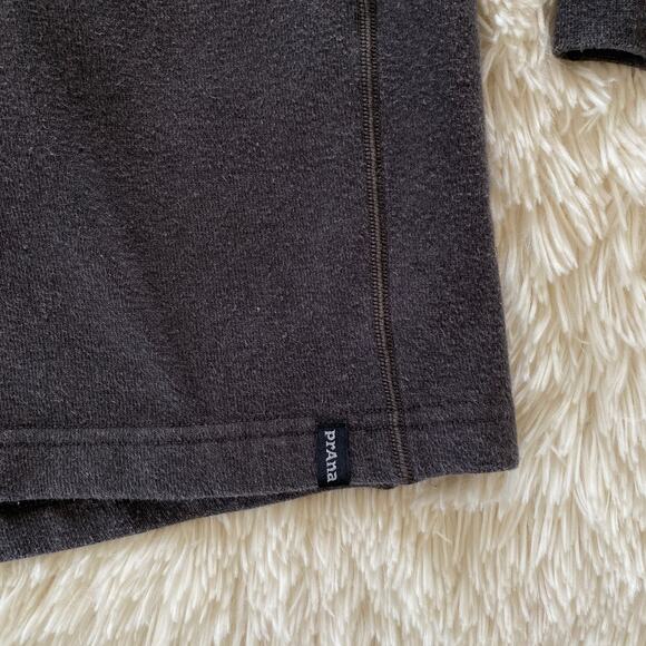 Prana Hemp Blend Men's 1/4 Zip Sweater in Charcoal, size L - Picture 7 of 11